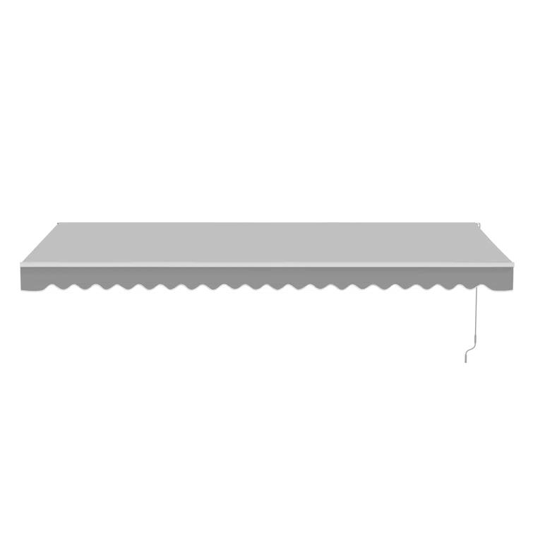 ALEKO ALEKO Motorized Retractable Outdoor Awning with White Frame