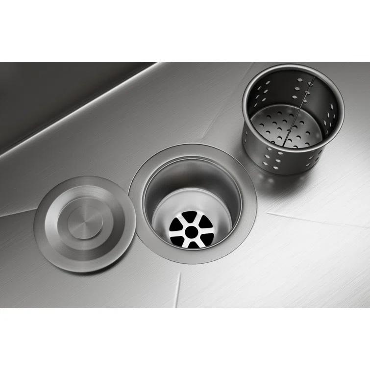 Montgomery 27'' L Farmhouse / Apron Single Bowl Stainless Steel Kitchen Sink