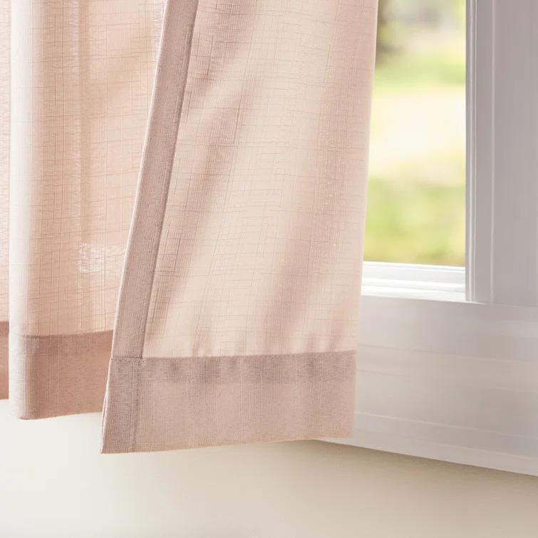 Loha GT Aaliyah Solid Color Semi-Sheer Grommet Curtain Panels