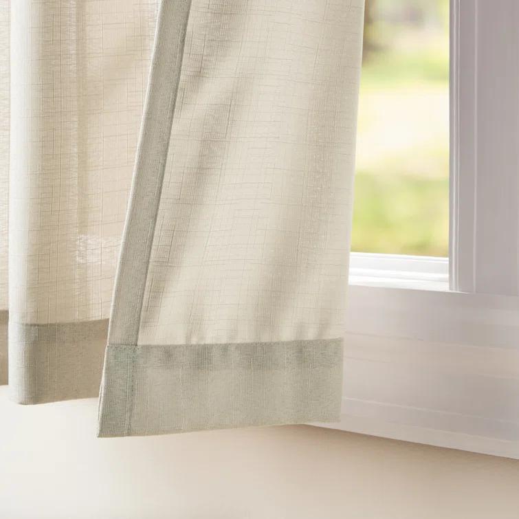 Loha GT Aaliyah Solid Color Semi-Sheer Grommet Curtain Panels