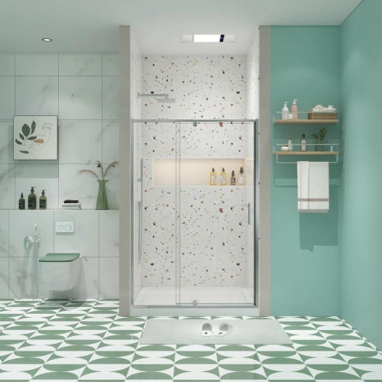 RAY'S RUGS & FLOORING LLC 12RRFR142461LTS 38-42" W x 71" H Pivot Frame Sliding Shower Door with 6mm Tempered Glass