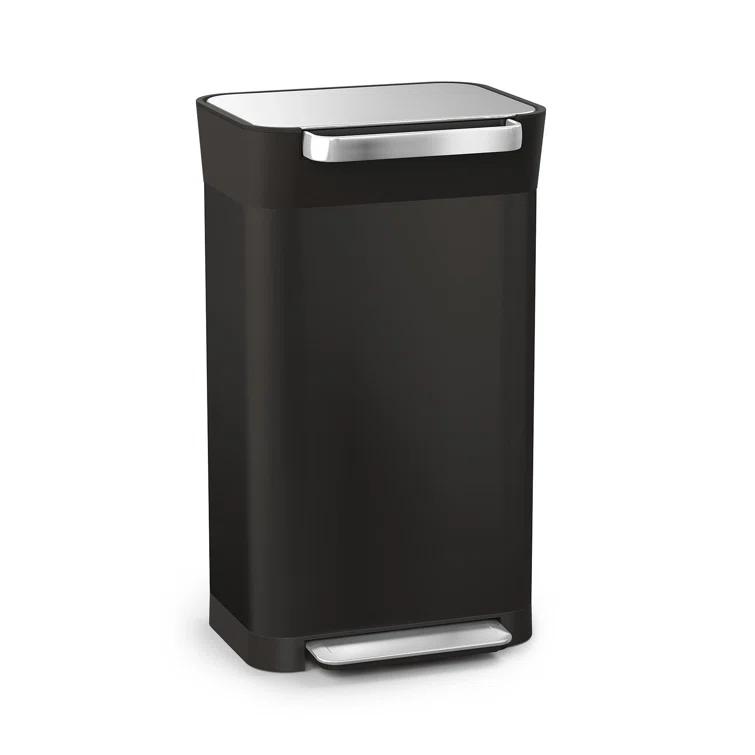 Joseph Joseph Titan 30L Indoor Step Trash Can - Carbon Black