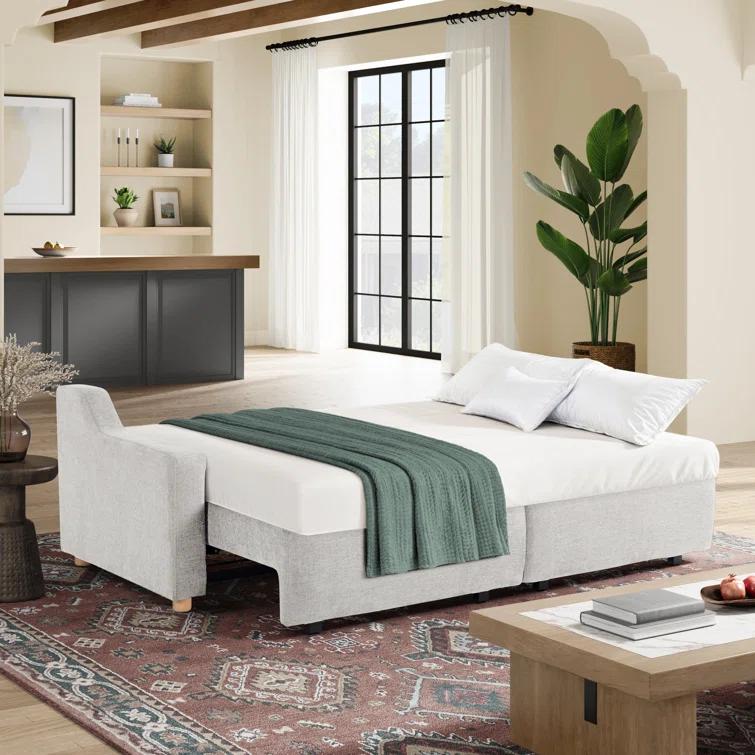 Serta Gabi 90.2" Upholstered Queen Size Convertible Sleeper Sofa