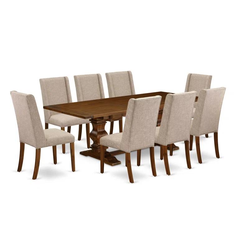 Lassale Removable Leaf Acacia Solid Wood Dining Set