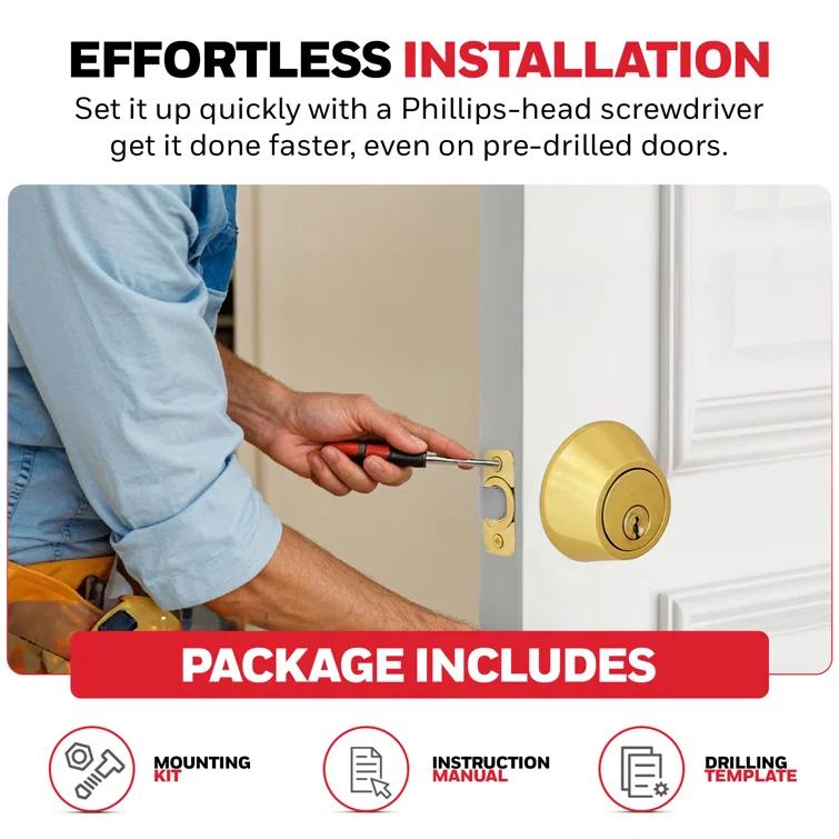 Honeywell Single Cylinder Deadbolt
