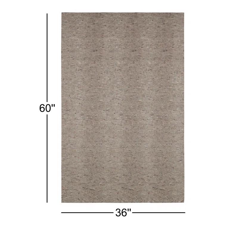 Mohawk 3'x5' Premium Dual Surface Rug Pad Natural: Skid-Resistant, Gray, Rectangle, Polyester, Latex Backing