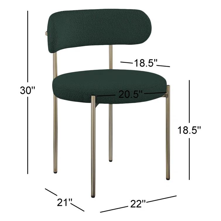 Sherwood Solid Back Boucle Side Chair