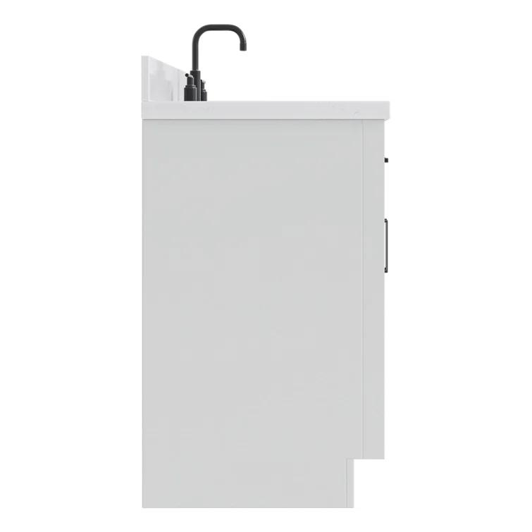 Tidworth 30.25'' Single Bathroom Vanity with Carrara Quartz Top