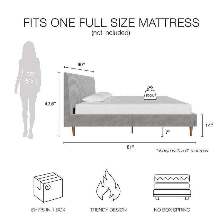Daphne Upholstered Platform Bed
