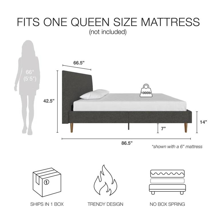 Daphne Upholstered Platform Bed