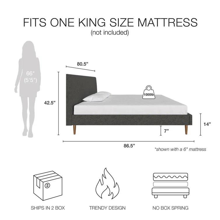 Daphne Upholstered Platform Bed