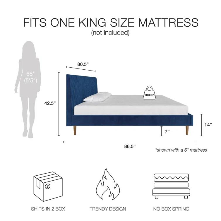 Daphne Upholstered Platform Bed