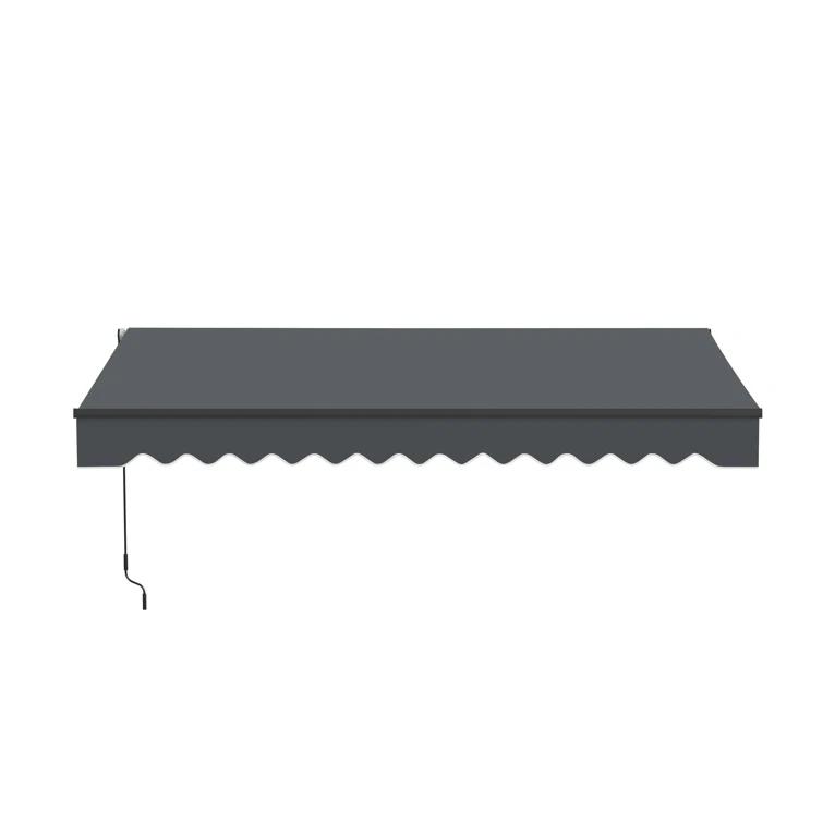 ALEKO Motorized Retractable Outdoor Awning with White Frame