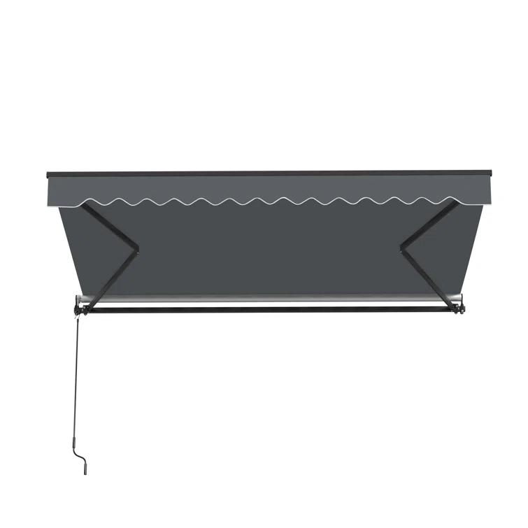 ALEKO Motorized Retractable Outdoor Awning with White Frame