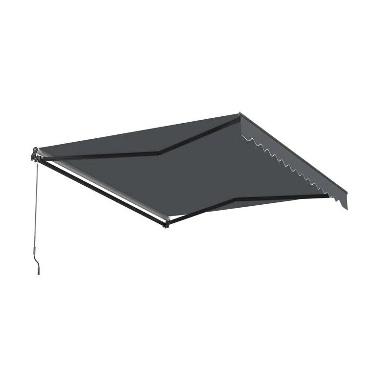 ALEKO Motorized Retractable Outdoor Awning with White Frame