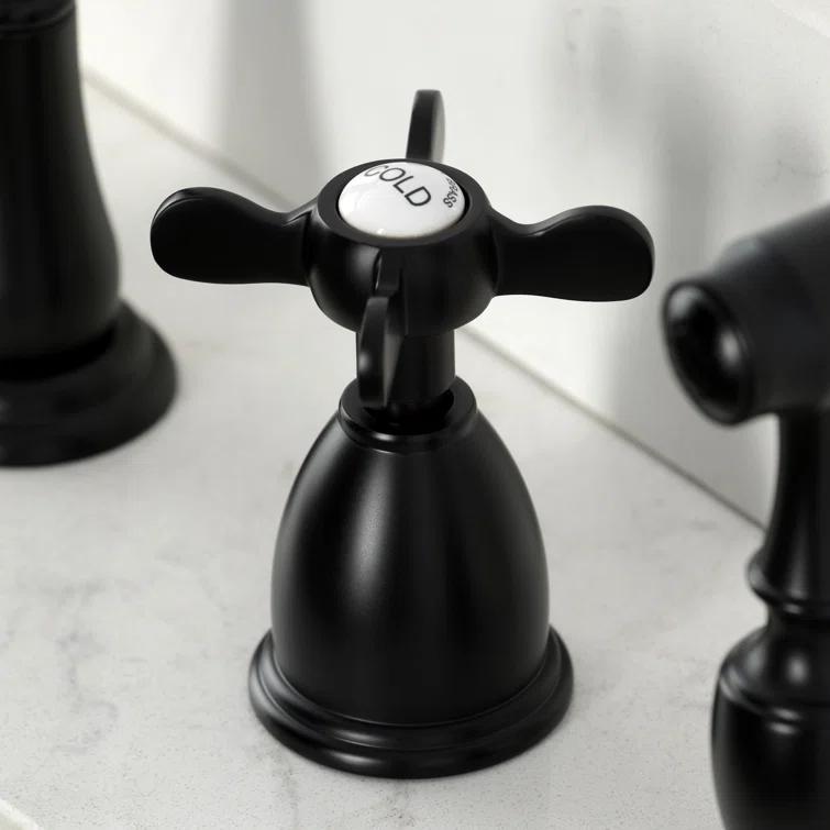 Kingston Brass Essex Double-Handle 3-Hole Widespread Kitchen Faucet