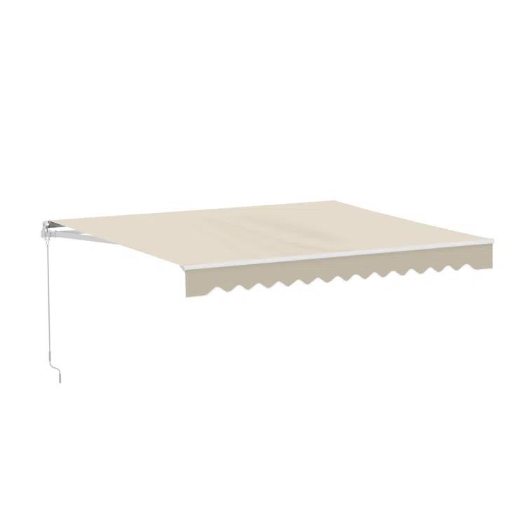 Retractable Patio Awning - White Frame
