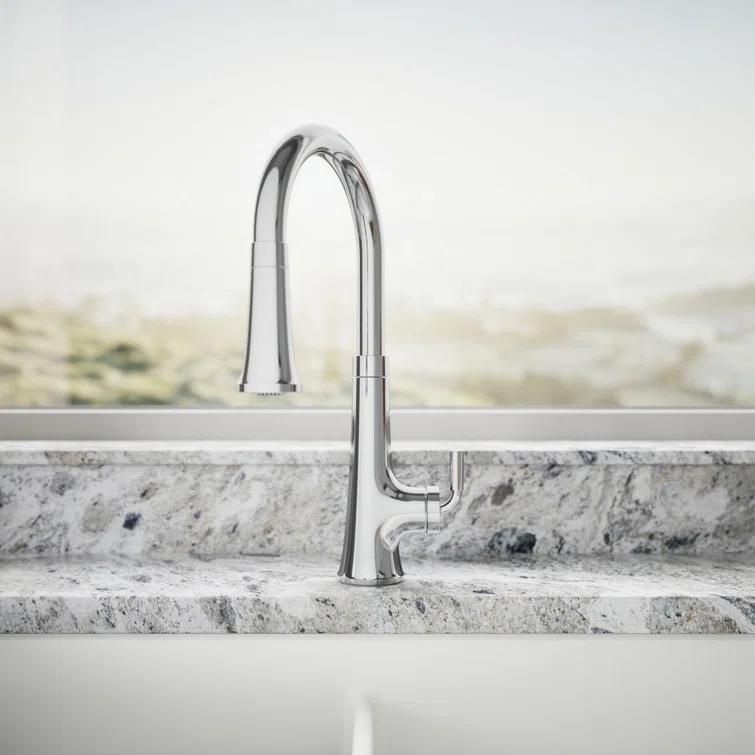 Tone™ Touchless Pull-Down Kitchen Sink Faucet with Voice Activation and Three-Function Sprayhead