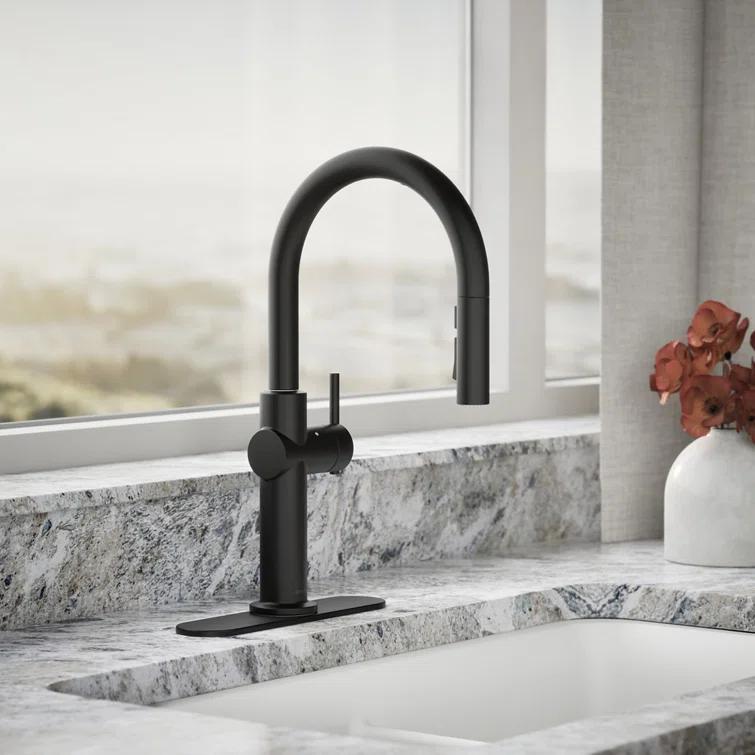 Crue Touchless Pull-Down Kitchen Sink Faucet with Three-Function Sprayhead