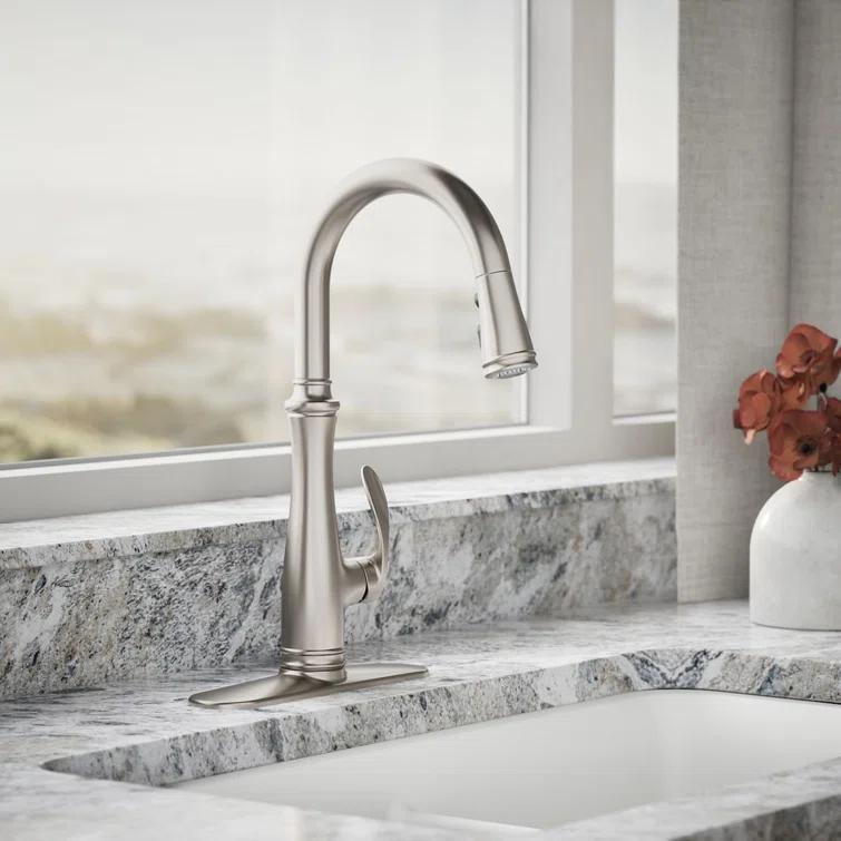 Bellera™ Pull Down Single Handle Kitchen Faucet with Handle and Supply Lines