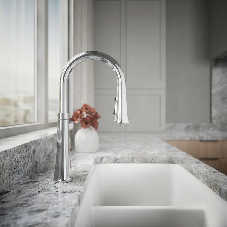 Tone™ Touchless Pull-Down Kitchen Sink Faucet with Voice Activation and Three-Function Sprayhead