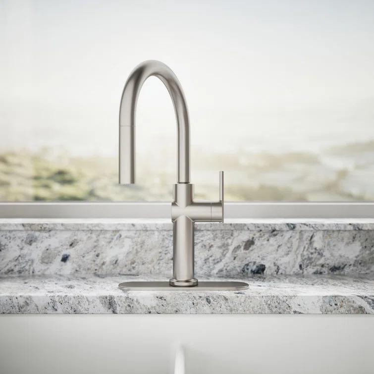 Kohler Crue Single Handle Pull Down Kitchen Faucet with Three-Function Pull Down Sprayer
