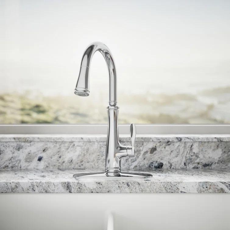 Bellera™ Pull Down Single Handle Kitchen Faucet with Handle and Supply Lines