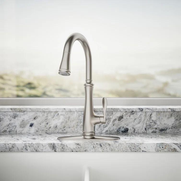 Bellera™ Pull Down Single Handle Kitchen Faucet with Handle and Supply Lines