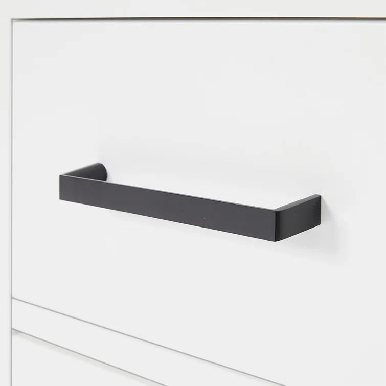 Wildon Home® Tidworth 36'' Solid Wood Single Bathroom Vanity with 1.5'' Carrara Quartz Top, Right Offset Rectangular Sink