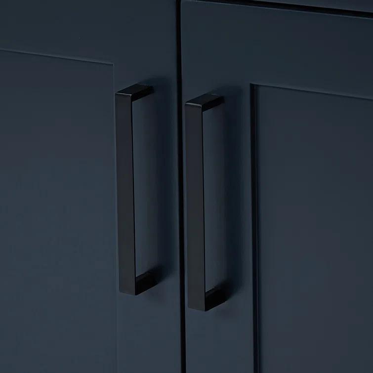 Wildon Home® Tidworth 42'' Solid Wood Single Bathroom Vanity with 1.5'' Carrara Quartz Top, Rectangular Sink