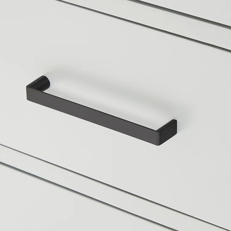 Wildon Home® Tidworth 42'' Solid Wood Single Bathroom Vanity with 1.5'' White Quartz Top, Right Offset Rectangular Sink
