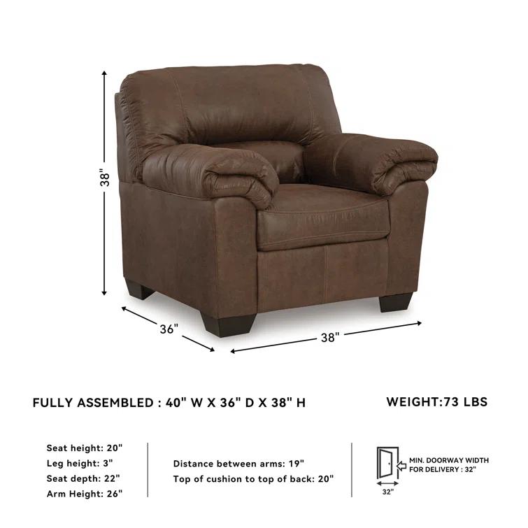 Antolin Faux Leather Armchair