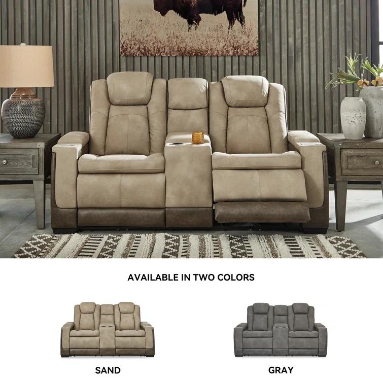 75'' Faux Leather Power Reclining Loveseat