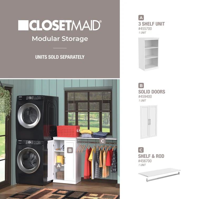 Modular Storage 36.02" W Shelf & Closet Rod