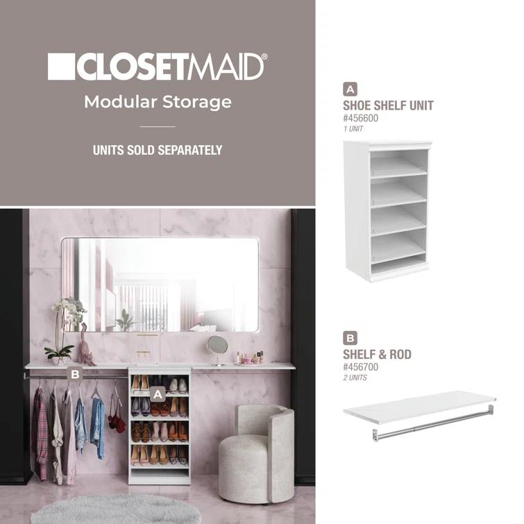 Modular Storage 36.02" W Shelf & Closet Rod