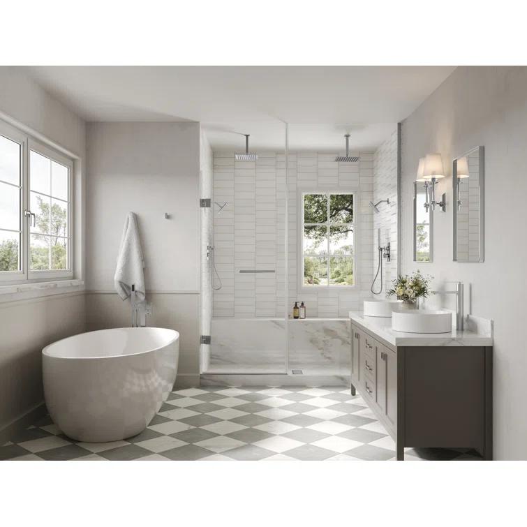 Thermostatic Shower Faucet 12" High-Pressure Dual Showerheads with Rough-In Valve