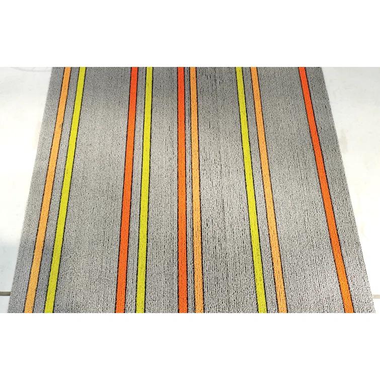 Skinny Stripe Shag Mat