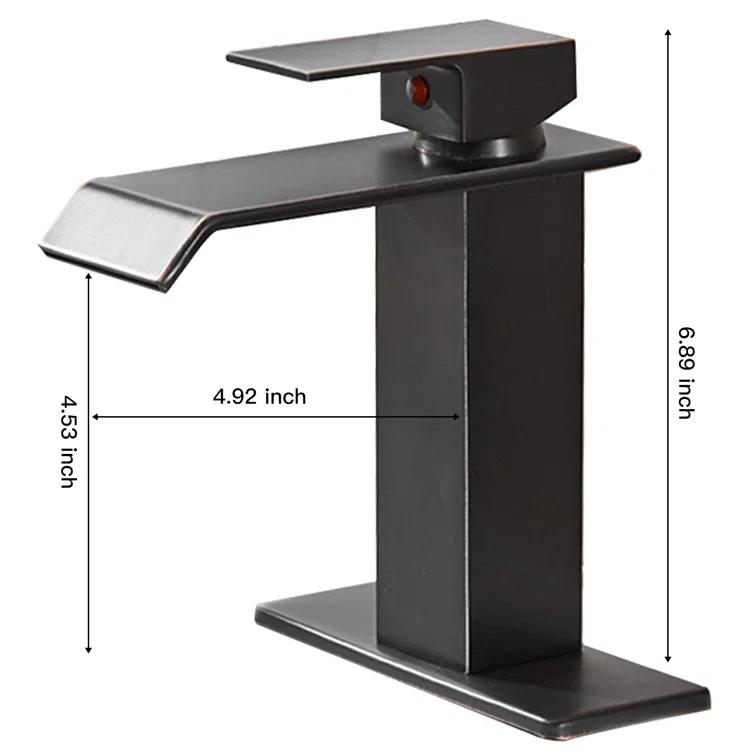 Single-Hole Single-handle Bathroom Faucet with Drain Assembly