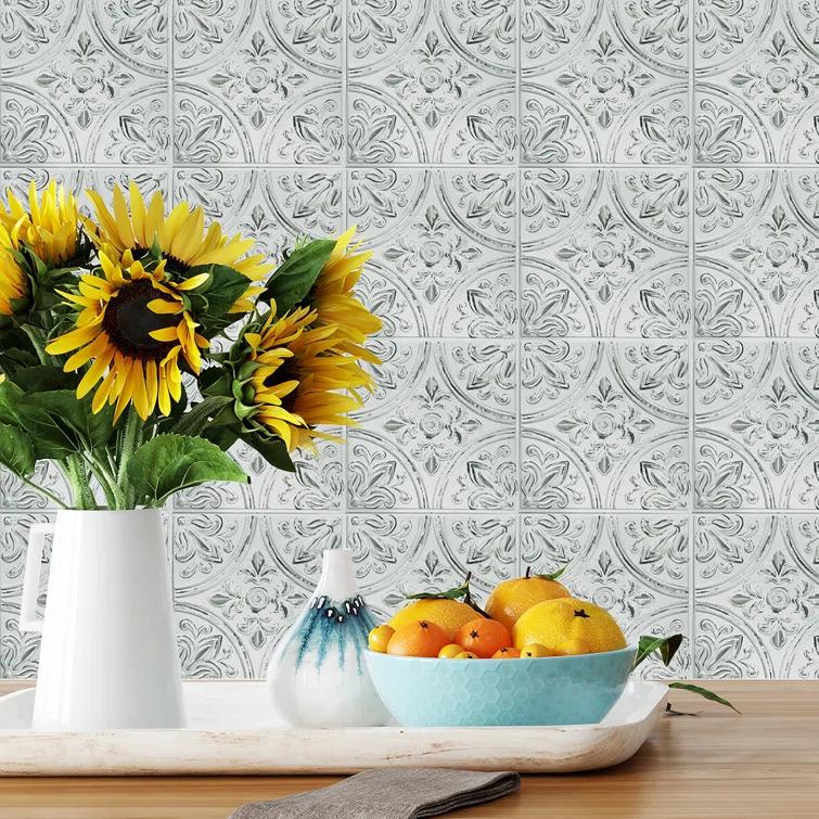 10.5'' W x 10.5'' L Peel and Stick Field Tile