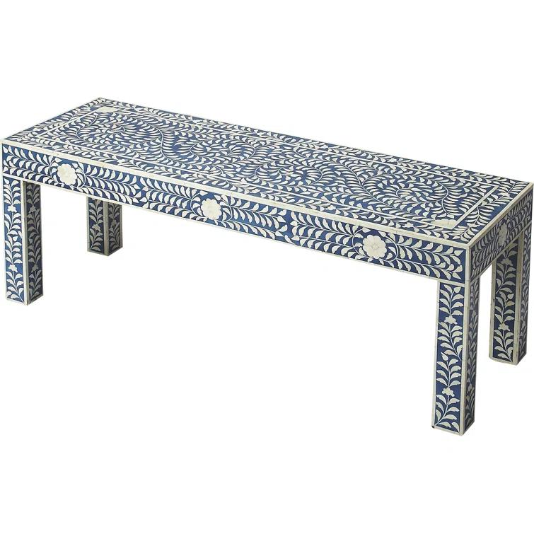 Butler Specialty Bone Inlay Bench In Blue Bone Inlay