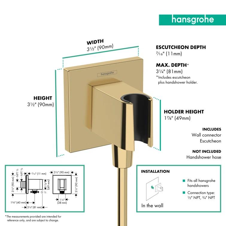 FixFit E Wall Outlet with Handshower Holder