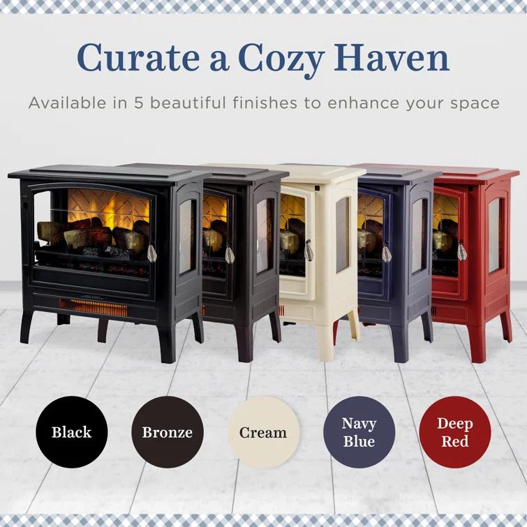 Country Living Smart Infrared Electric Fireplace Stove Heater, Alexa and Google Home Compatible