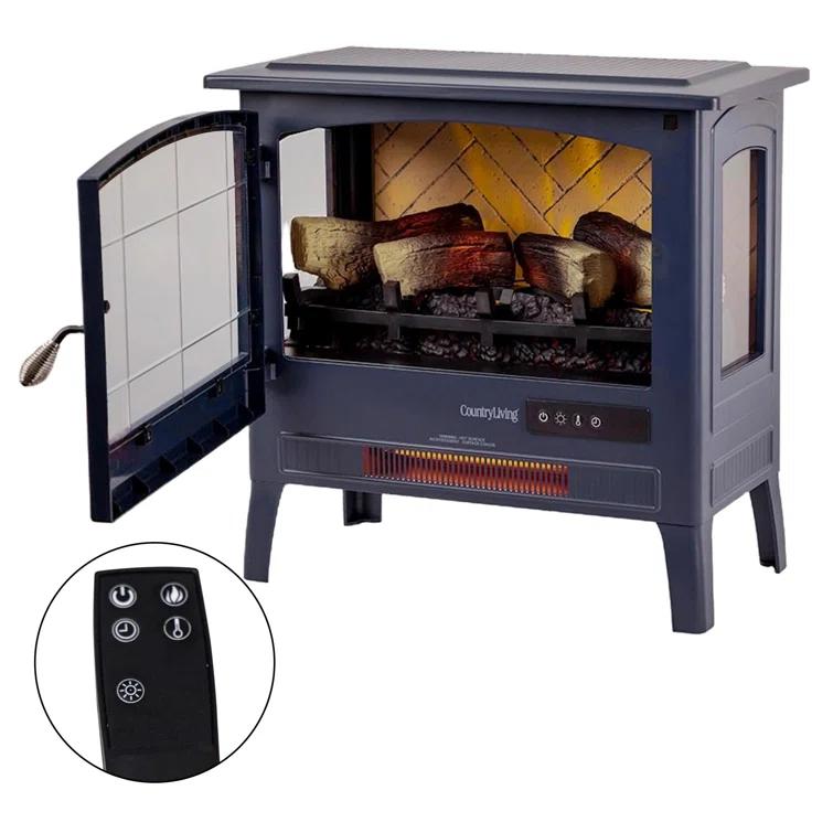 Country Living Smart Infrared Electric Fireplace Stove Heater, Alexa and Google Home Compatible