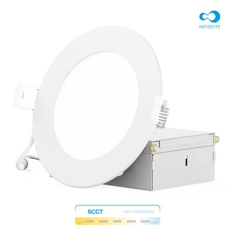 4" Slim Recessed LED, 9W, 5CCT Selectable, Dimmable