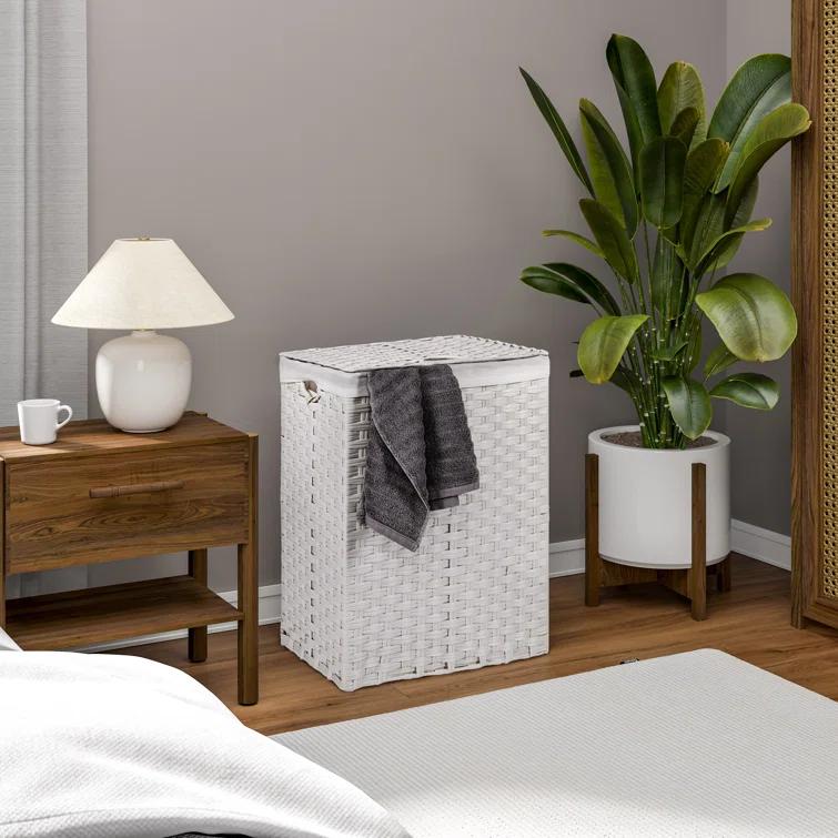 Handwoven Rectangle Laundry Hamper