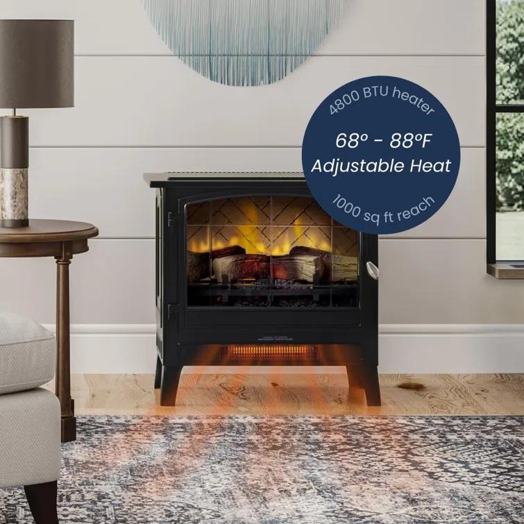 Country Living Smart Infrared Electric Fireplace Stove Heater, Alexa and Google Home Compatible