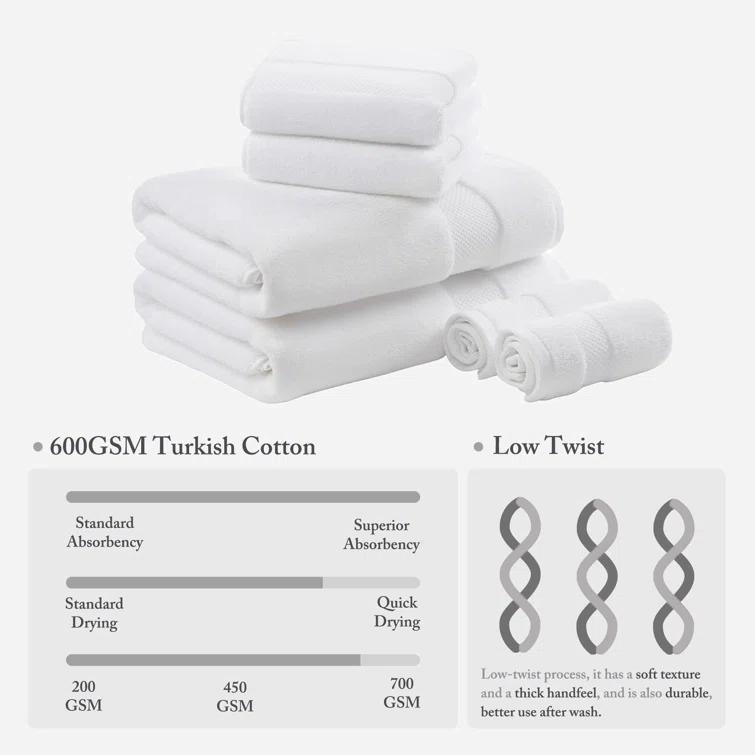 Turkish 100% Cotton Oversized Towel Set