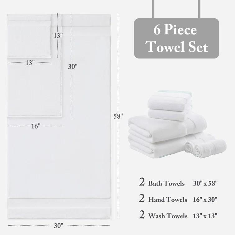 Turkish 100% Cotton Oversized Towel Set