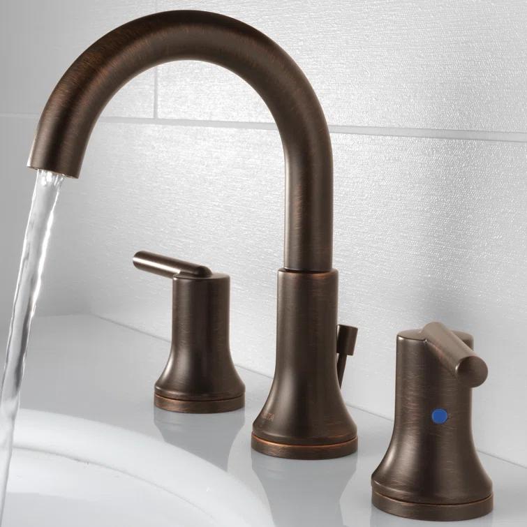 Trinsic Widespread Bathroom Faucet 3 Hole, 2-handle Bathroom Sink Faucet with Drain Assembly