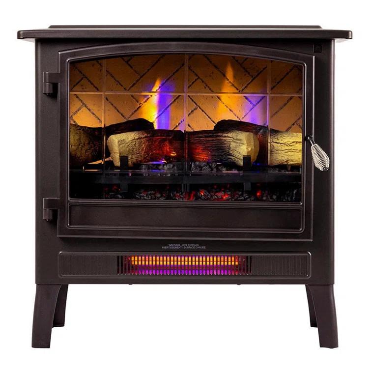 Country Living Smart Infrared Electric Fireplace Stove Heater, Alexa and Google Home Compatible